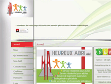 Tablet Screenshot of heureuxabri.be